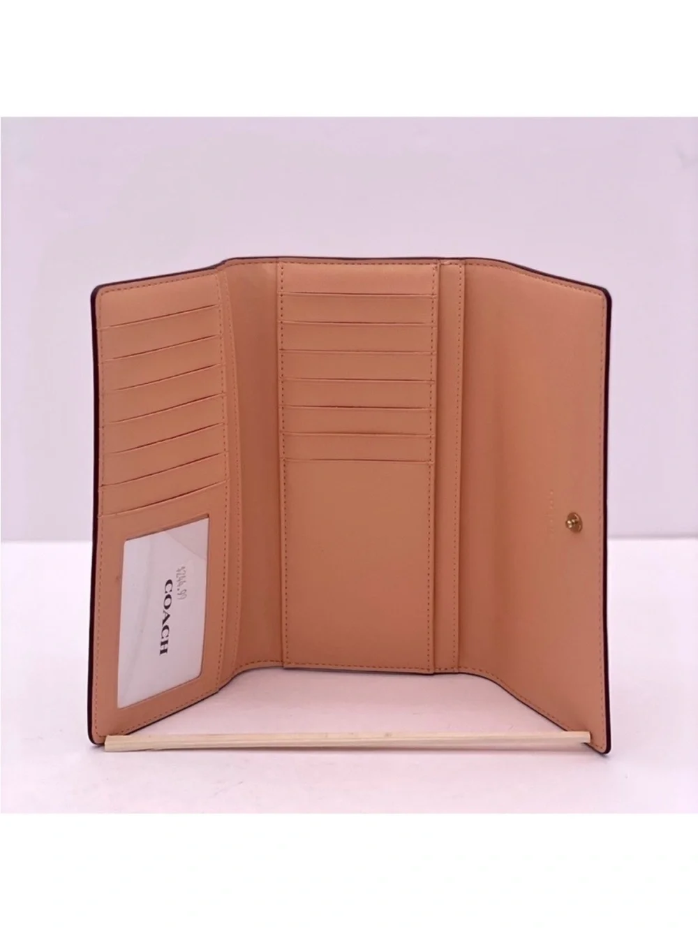 Coach Slim Trifold Wallet In Signature Canvas